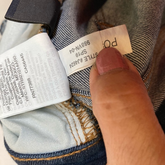 Madewell 9” High Rise Skinny Jeans Blue Whiskers Style j4624 Size 27 - Picture 11 of 14